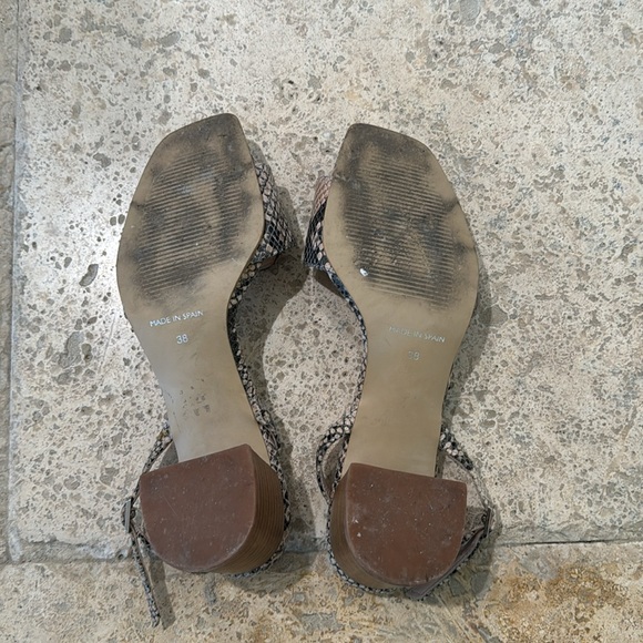 Intentionally Blank Rina Python Sandal with small heel - Picture 3 of 3